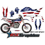 2007-2011 KTM C5 SX Dirt Bike Stars And Stripes Sticker Kit