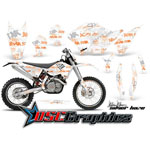 2007-2011 KTM C5 SX Dirt Bike Silver Haze Sticker Kit