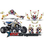 2009-2011 Suzuki LTZ400 ATV White Love Kills Vinyl Graphic Kit