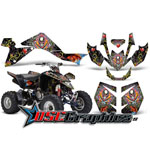 Suzuki LTZ400 2009-2011 ATV White Pirates Vinyl Graphic Kit