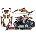 Suzuki LTZ Quad Black Firestorm Graphic Fits 2004-2011