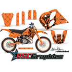 KTM C4 Two Stroke EXC 1993-1997 Dirt Bike Orange Reloaded Vinly Graphic Kit