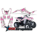 Suzuki LTZ Quad Pink Butterflies Graphic Fits 2004-2011