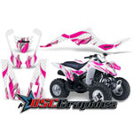 2004-2011 Suzuki LTZ Quad Pink Tribal Flames Graphic