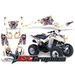 Suzuki LTZ 2004-2011 Quad White Love Kills Graphic