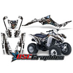 Suzuki LTZ 2004-2011 Quad White Mad Hatter Graphic