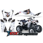 Suzuki LTZ Quad White T-bomber Graphic Fits 2004-2011