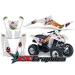 Suzuki LTZ Quad White Vegas Baller Graphic Fits 2004-2011