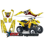 2004-2011 Suzuki LTZ Quad Yellow Bone Collector Graphic