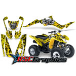 2004-2011 Suzuki LTZ Quad Yellow Motorhead Graphic