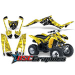 Suzuki LTZ Quad Yellow Reaper Graphic Fits 2004-2011