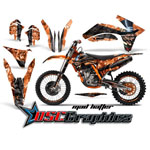 2011 KTM C7 SX Motocross Orange Mad Hatter Sticker Kit