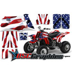 Yamaha Banshee Four Wheeler Stars And Stripes Vinyl Kit Fits Banshee 350