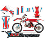 1990-1992 KTM C8 MXC Motocross Retro Race Graphic Kit