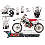 KTM C8 MXC 1990-1992 Motocross White Reaper Graphic Kit