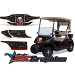 1996-2010 EZ GO GOLF Cart Black Bone Collector Graphic Kit - DSC-DSC-456465465A