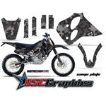 KTM C0 LC4 Four Stroke Motocross Black Camo Plate Graphic Kit Fits 1993-1997