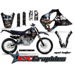 KTM C0 LC4 Four Stroke Motocross Black Mad Hatter Graphic Kit Fits 1993-1997