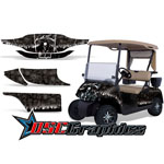 EZ GO 1996-2010 GOLF Cart Black Reaper Graphic Kit