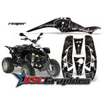 Polaris Scrambler 200 2002-2007 Quad Black Reaper Vinyl Graphics