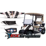 1996-2010 EZ GO GOLF Cart Black T-bomber Graphic Kit - DSC-DSC-456465465-EZGO