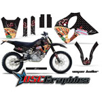 KTM C0 LC4 Four Stroke Motocross Black Vegas Baller Graphic Kit Fits 1993-1997