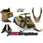 Ski Doo Snow Mobile Black Pirates Vinyl Graphics Fit Rev XP