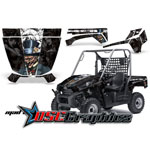 2010-2011 Kawasaki Teryx 750 UTV Black Madhatter Vinyl Wrap Kit