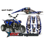 Polaris Scrambler 200 2002-2007 Quad Blue MadHatter Vinyl Graphics