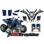 Yamaha Banshee Blaster YFS200 Quad Blue Motorhead Graphic Kit Fits All Years