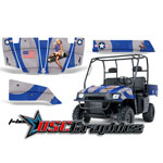 2005-2008 Polaris Ranger 500 XP UTV Blue T-Bomber Vinyl Wrap Kit