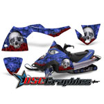 Snow Mobile Red Bone Collector Vinyl Graphics Fit Polaris Fusion 2005-2007