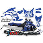 Snow Mobile Blue Reloaded Vinyl Graphics Fit Yamaha Banshee FX Nytro