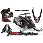 Ski Doo Rev XP Snow Mobile Grey Black Bone Collector Vinyl Graphics