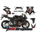 2004-2005 Honda CBR100RR Sport Bike Black Bone Collector Vinyl Sticker Kit