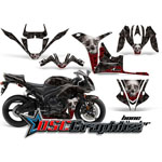 Honda CRB600RR Sport Bike Black Bone Collector Graphic Sticker Kit Fits 2007-2008 - DSC-656465496E