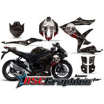 2008-2010 Suzuki GSXR 600 Sport Bike Black Bone Collector Graphic Kit