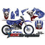 Yamaha Banshee YZ 2002-2011 Motocross Blue Bone Collector 2 Stroke Sticker Kit