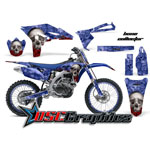 2010-2011 Yamaha Banshee YZF Motocross Blue Bone Collector 4 Stroke Vinyl Graphic Kit