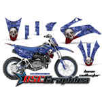 2011-2012 Yamaha Banshee TTR110 Motocross Blue Bone Collector Vinyl Graphic - DSC-456645952P