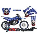 2000-2007 Yamaha Banshee TTR125 Motocross Blue Bone Collector Graphic Kit - DSC-456465352L