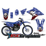 Yamaha Banshee TTR230 2005-2011 Motocross Blue Bone Collector Vinyl Sticker Kit