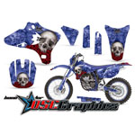 2005-2006 Yamaha Banshee WR Motocross Blue Bone Collector Graphic Sticker Kit