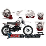 Yamaha Banshee Motocross White Bone Collector Vinyl Kit Fits PW50 - DSC-465465252S