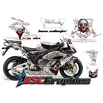 Honda CBR100RR Sport Bike White Bone Collector Vinyl Sticker Kit Fits 2004-2005