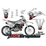 Yamaha Banshee TTR110 Motocross White Bone Collector Vinyl Graphic Fits 2011-2012