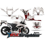 2007-2008 Honda CBR600RR Sport Bike White Bone Collector Graphic Kit