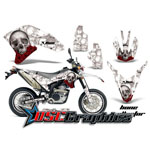 Yamaha Banshee WRR 2007-2008 Motocross White Bone Collector Sticker kit