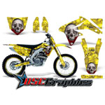 Suzuki RM Motocross Yellow Bone Collector Graphic Kit Fits RM 1996-1998