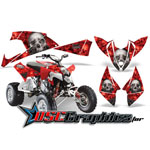 Polaris Outlaw 450 2009-2011 Four Wheeler Red Bone Collector Vinyl Stickers